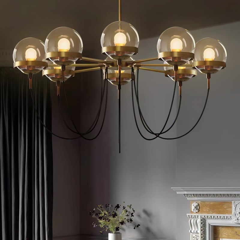 Glass ball chandelier