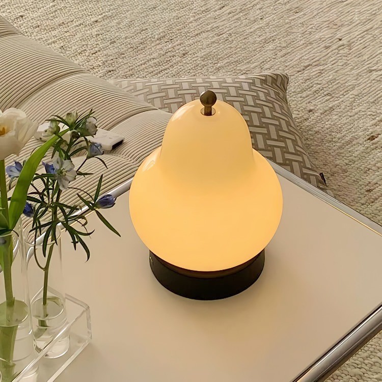Pear Touch Glass Table Lamp For Bedroom