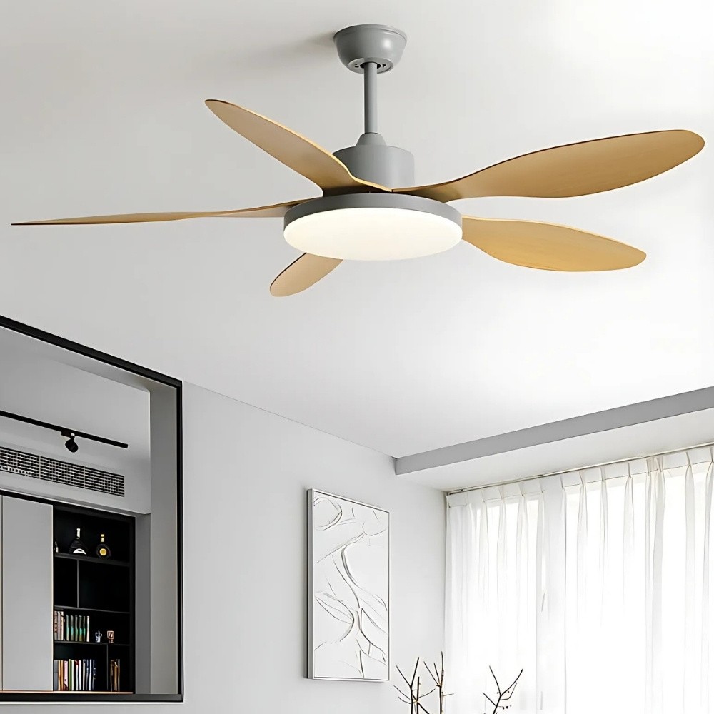 Scandinavian Led 5 Blade Ceiling Fan Light K1116