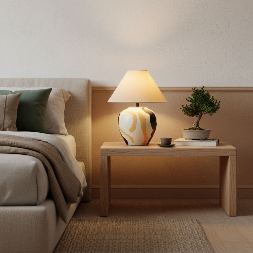 Abstract Pattern Ceramic Table Lamp D383