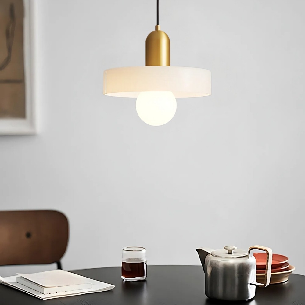 Classic Morandi Brass Disc Orb Pendant Light K928