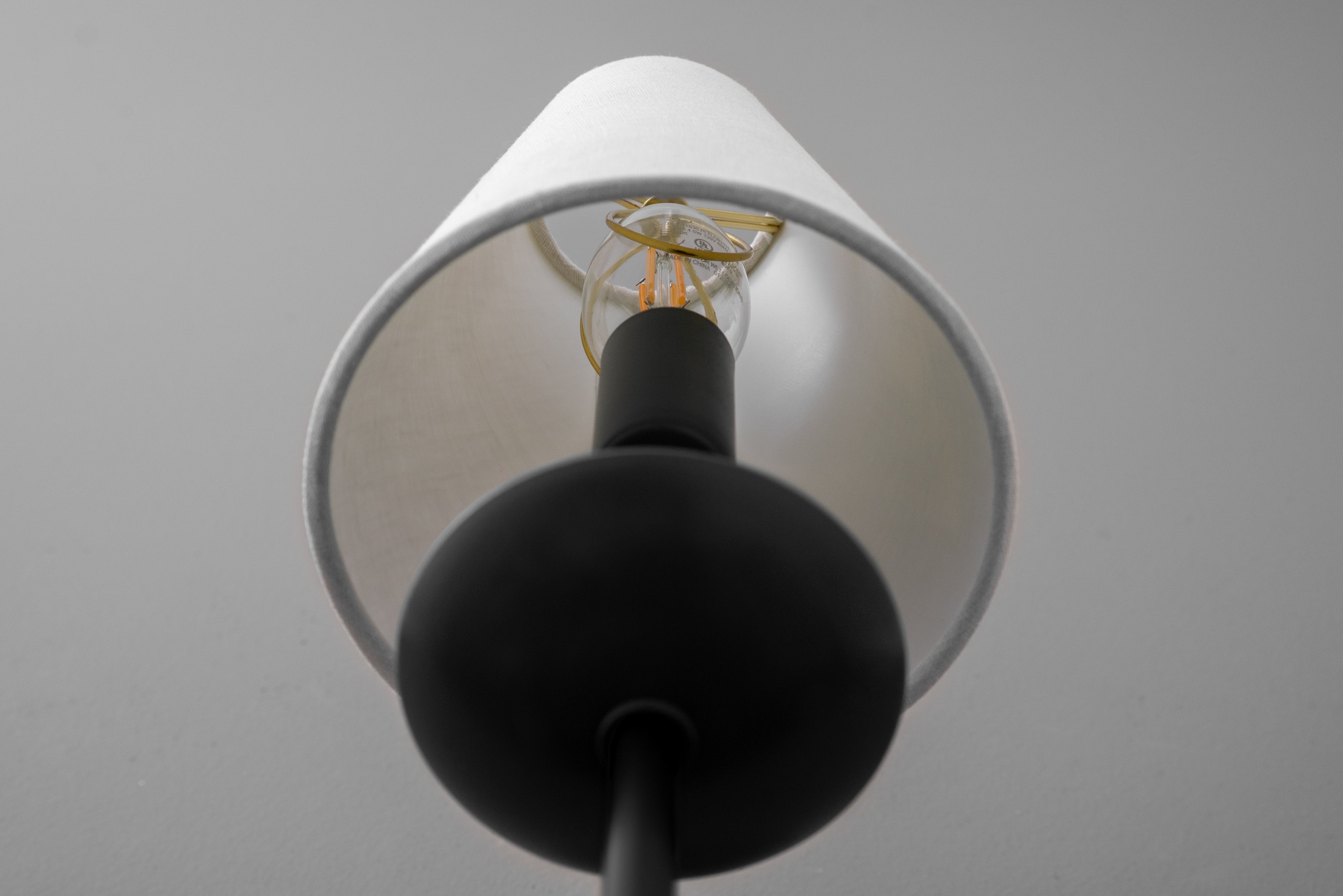 Curva Metal White Linen Sconce - Classic Brass Wall Light for Bedrooms K1541