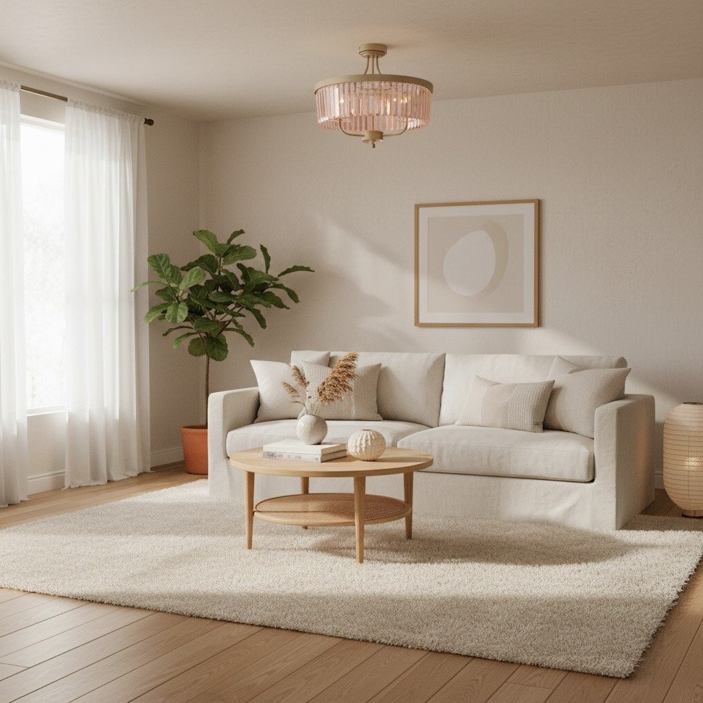 Beveline 3 Light Round Semi Flush - Faceted Cut Glass Shade Metal Finish for Hallways and Bedrooms K1849