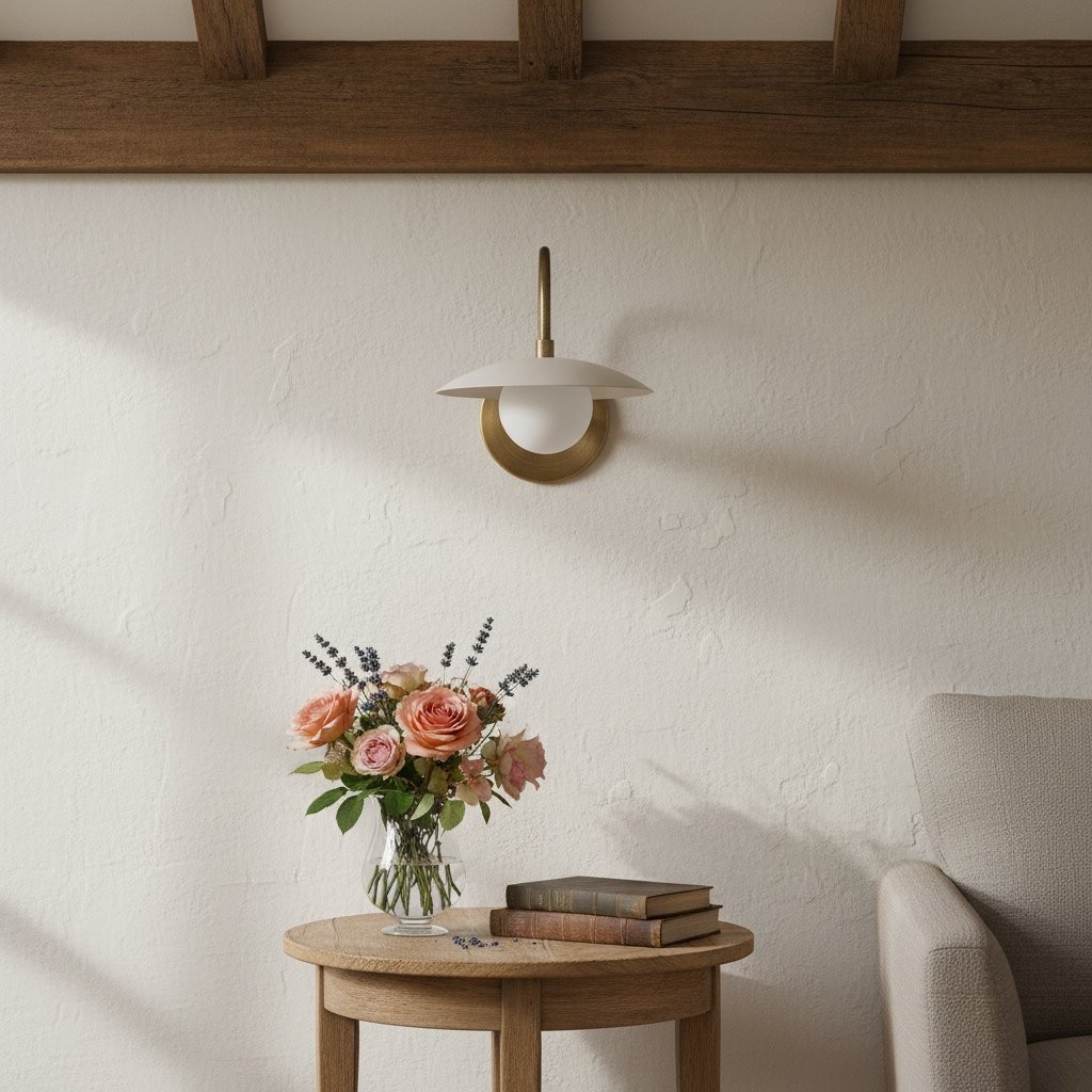 Curva Metal Arched Brass Wall Sconce - Elegant Metal Light for Modern Interiors K1538