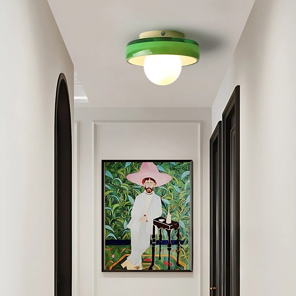 Colorful Glass Disc Orb Ceiling Light For Hallway K925