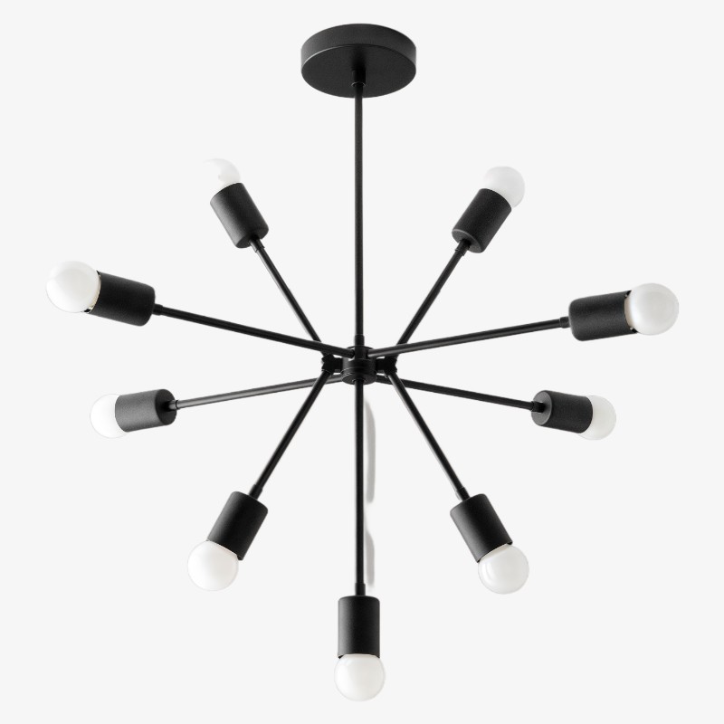 Mobilux Line Modern Chandelier - Mid Century Ceiling Light Fixture K1546