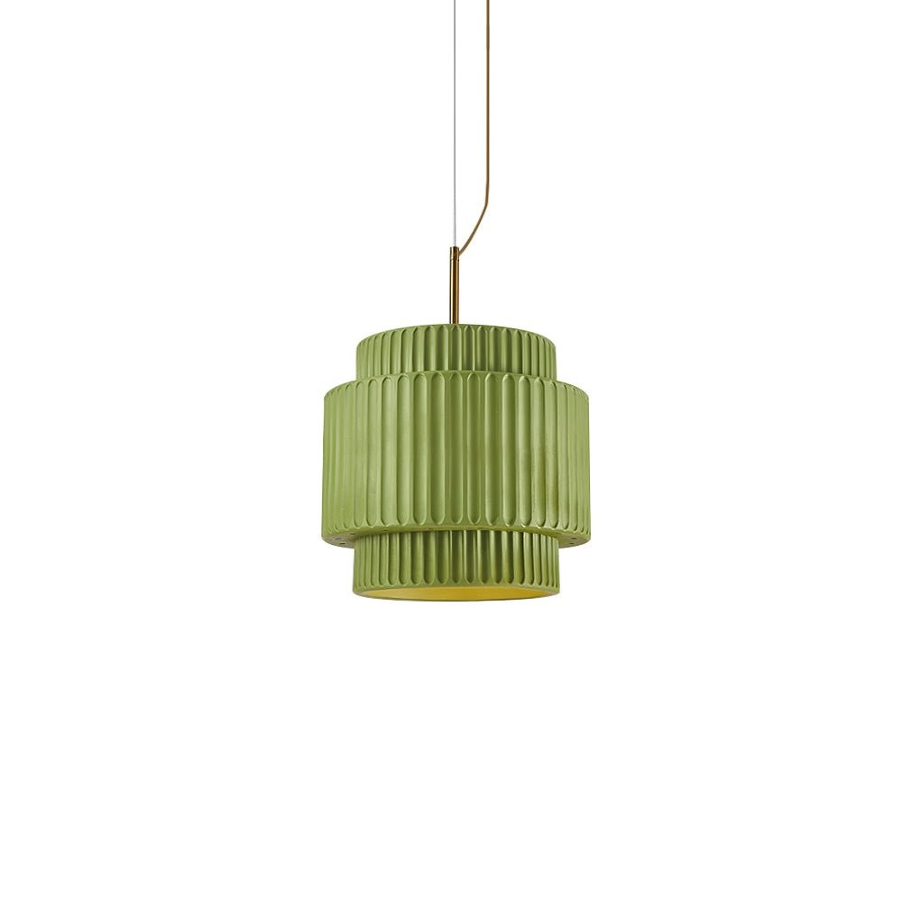 Cream Style Resin Drum Pendant Light K187