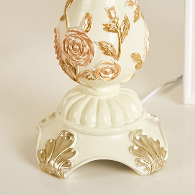 Classic European Vase Base Resin Fabric Table Lamp K717