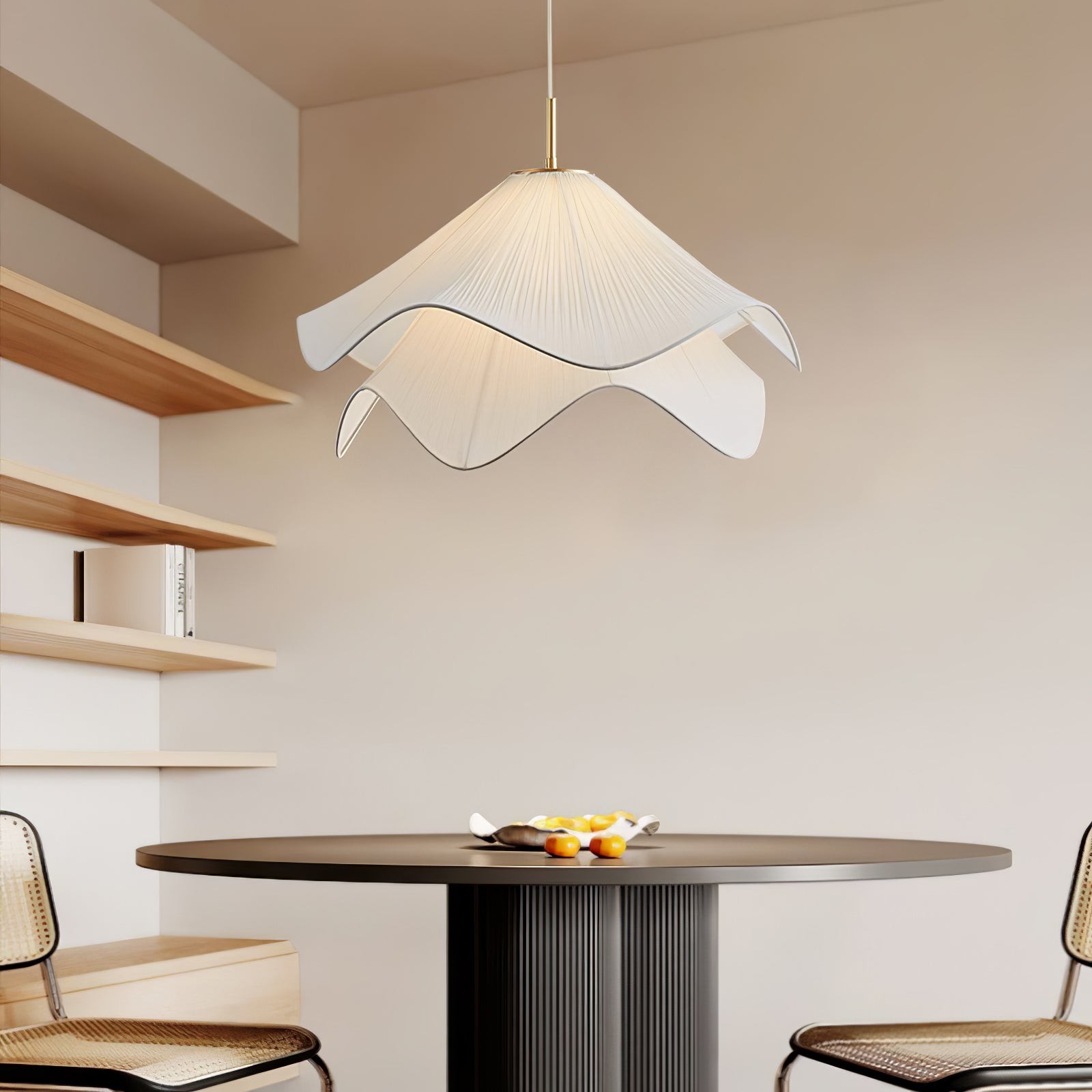 Ethereal Draped Shade Pendant Light – Modern Ambient Light for Bedrooms & Lounges K1192