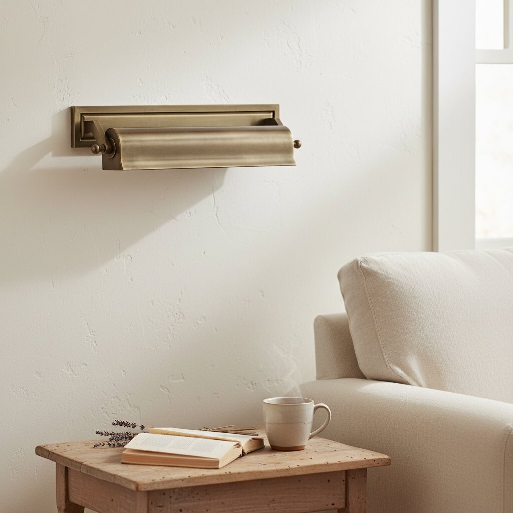 Libris Picture Light - Vintage-Inspired Metal Wall Lamp with Classic Silhouette for Bedroom or Reading Nook K2186