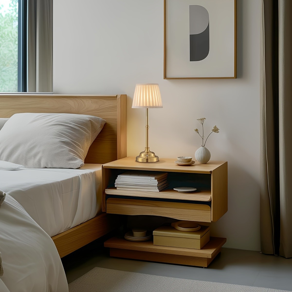 Scandinavian Fabric Touchable Table Lamp K2373