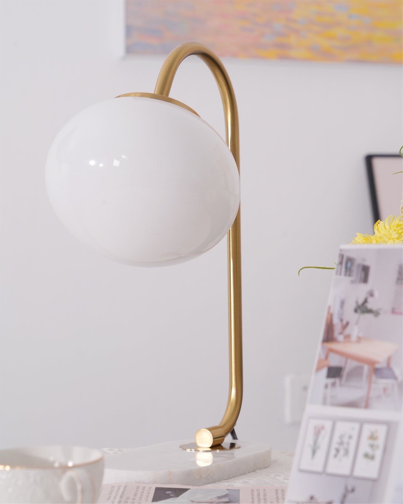 Nordic Mushroom Glass Bedside Table Lamp K629