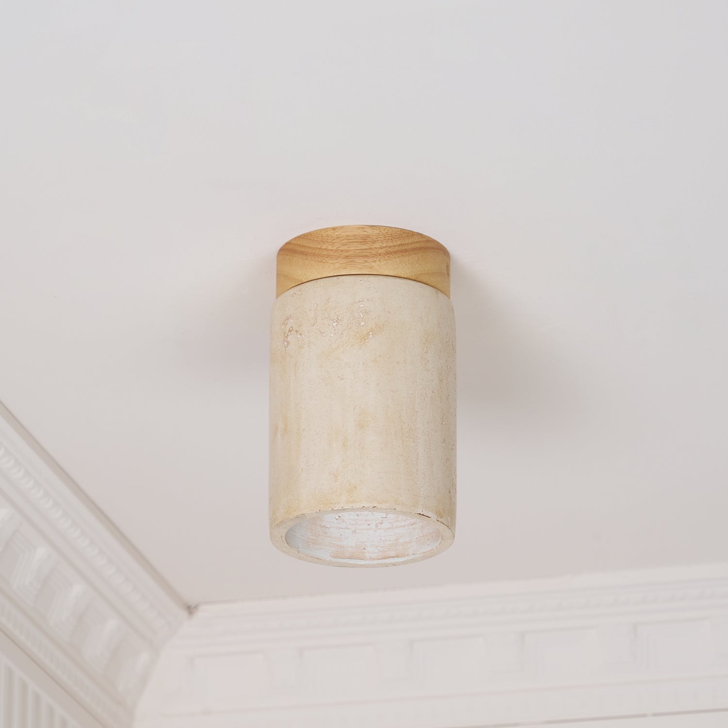 Marble Travertine Column Ceiling Lamp K688