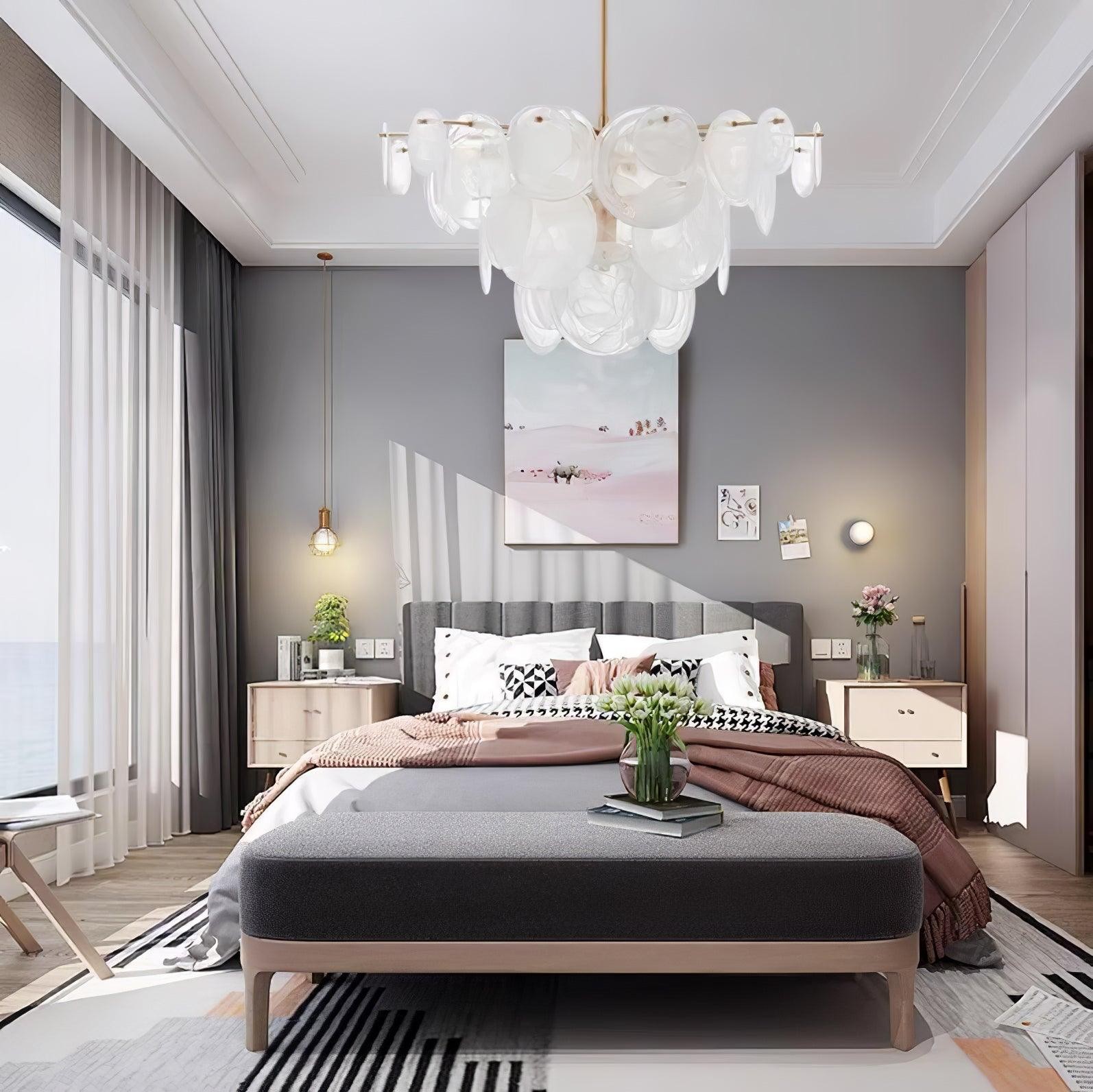 Brass Discs Cascading Chandelier K273