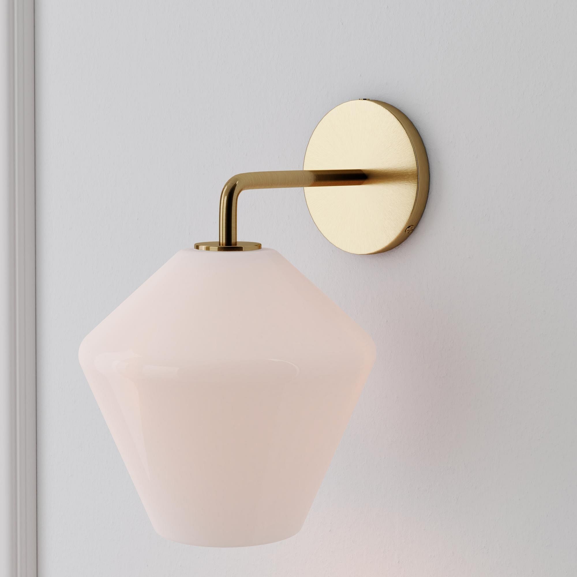 Merin Geometric Glass Wall Sconce - Minimalist Fixture for Bedroom K1402