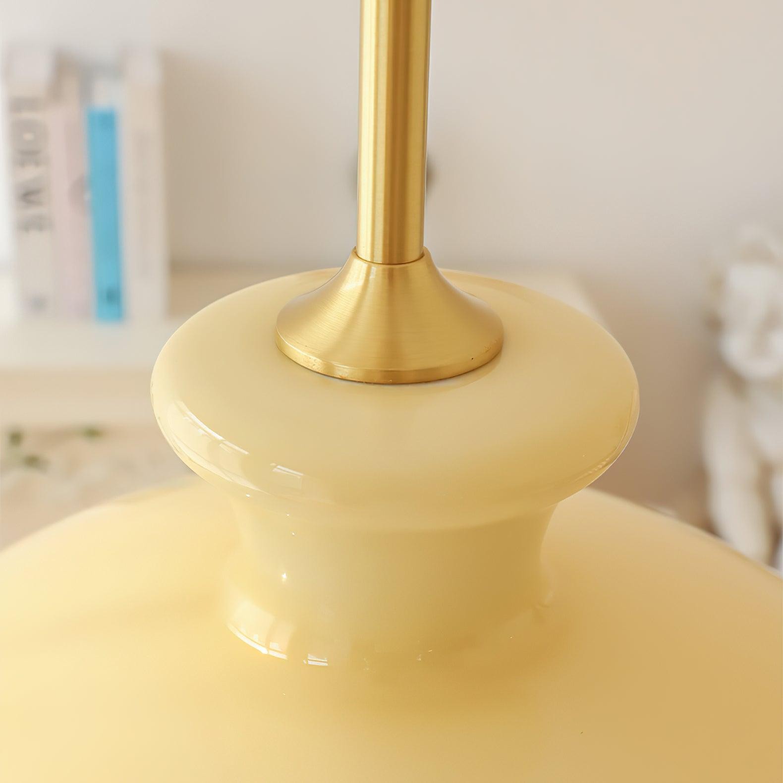 Round Yellow Stylish Simple Glass Pendant Lamp K573