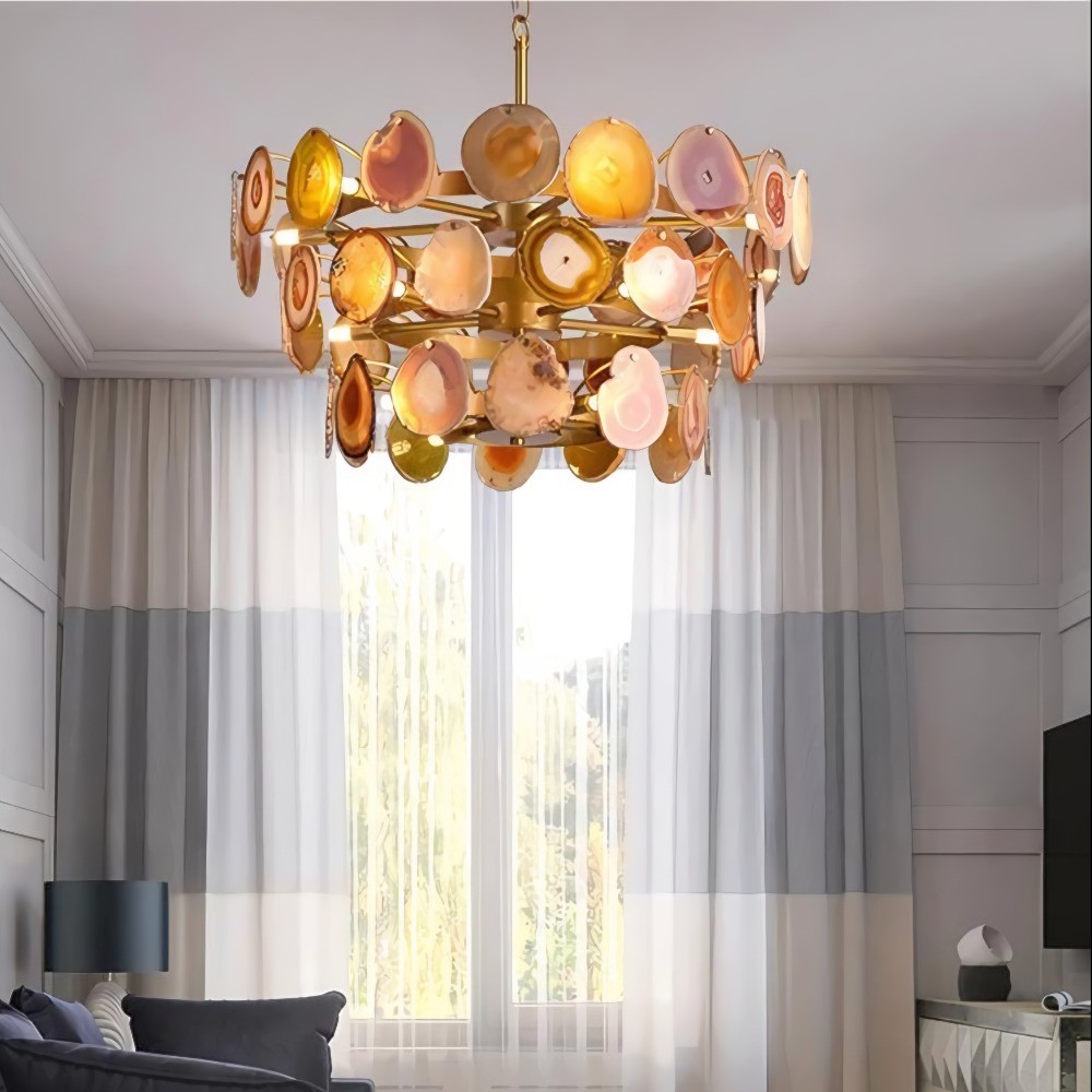 Slice Agate Chandelier/ Tower