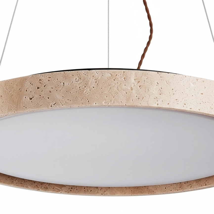 Miravelle Minimalist Pendant Lamp with Natural Stone Shade for Dining Room K2283
