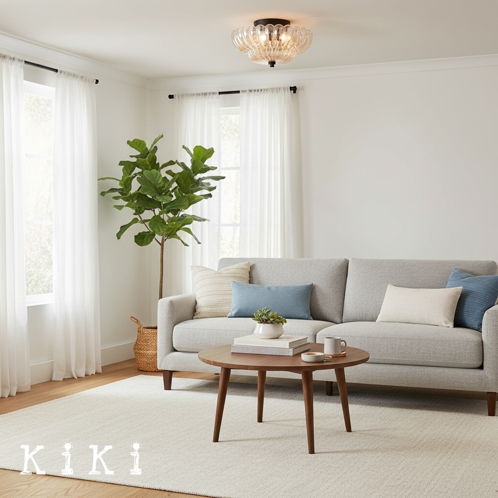 Orilanavo Umbrella Glass Ceiling Light - Contemporary Ceiling Lamp for Entryway K871