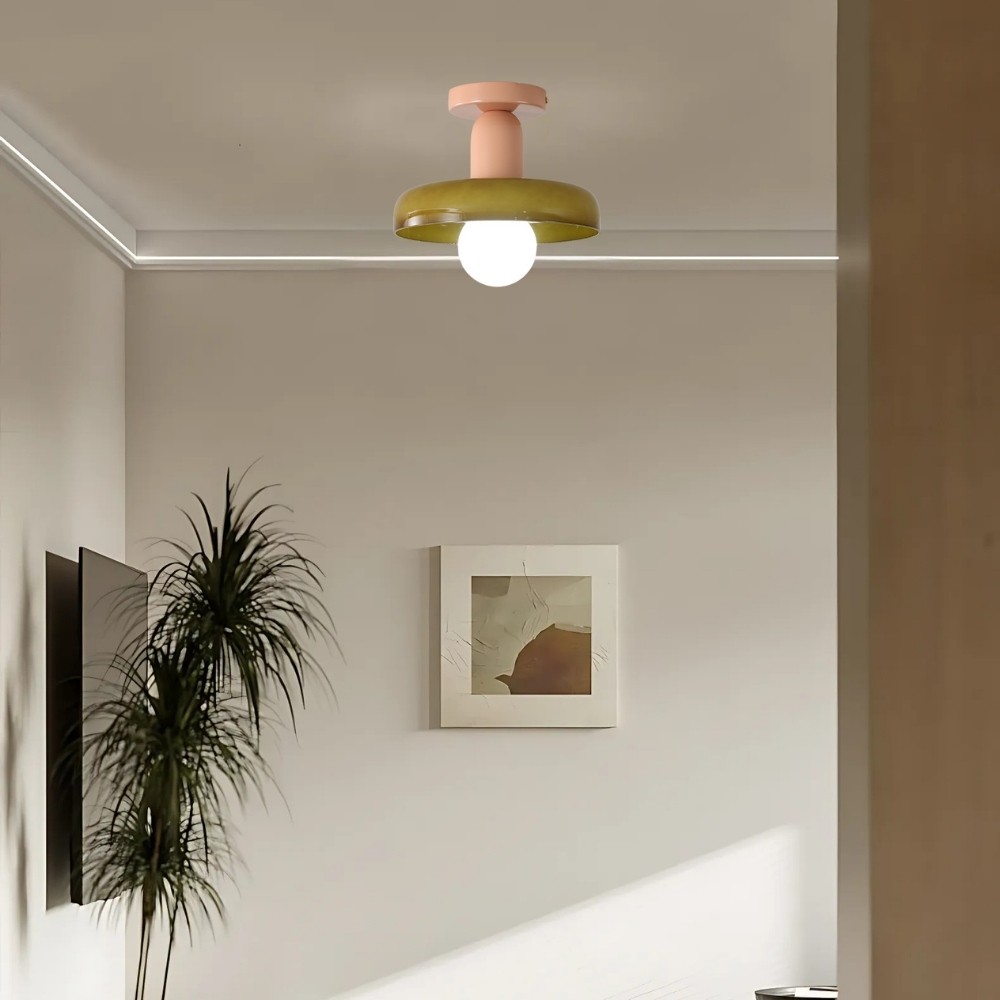 Bauhaus Round Glass Flush Disc Ball Ceiling Light K929