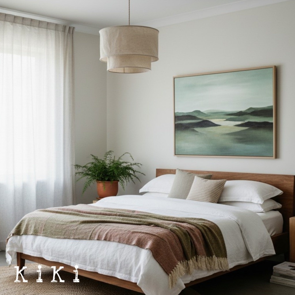 Aeroloom Crumpled Fabric Pendant Lamp - Minimalist Style Lighting for Bedroom and Living K2102