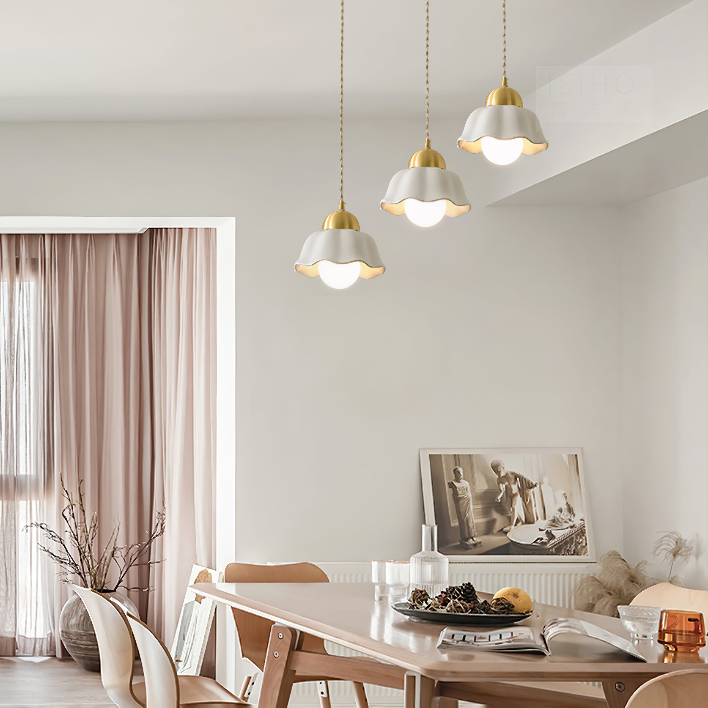 Ceramics Floral Pendant Light K990