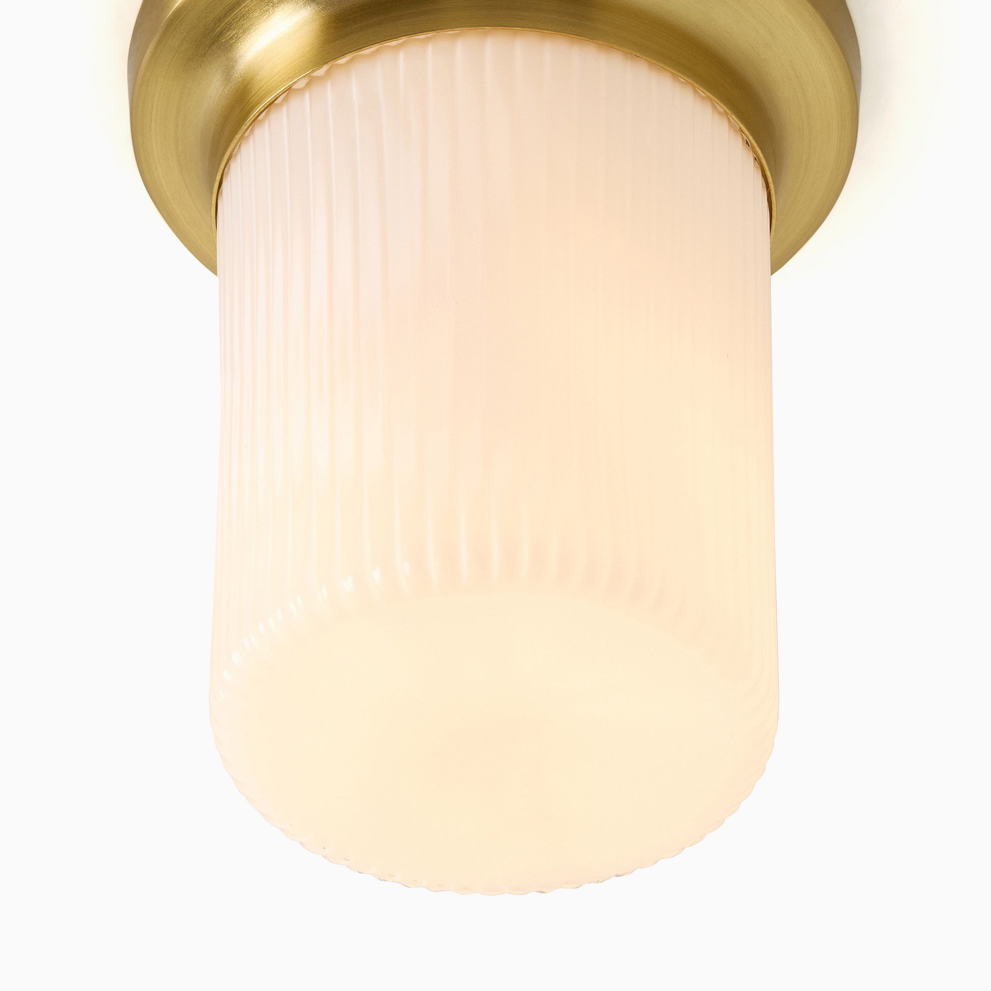 Rivora Fluted Glass Flush Mount – Ribbed Durable Ceiling Light K1336