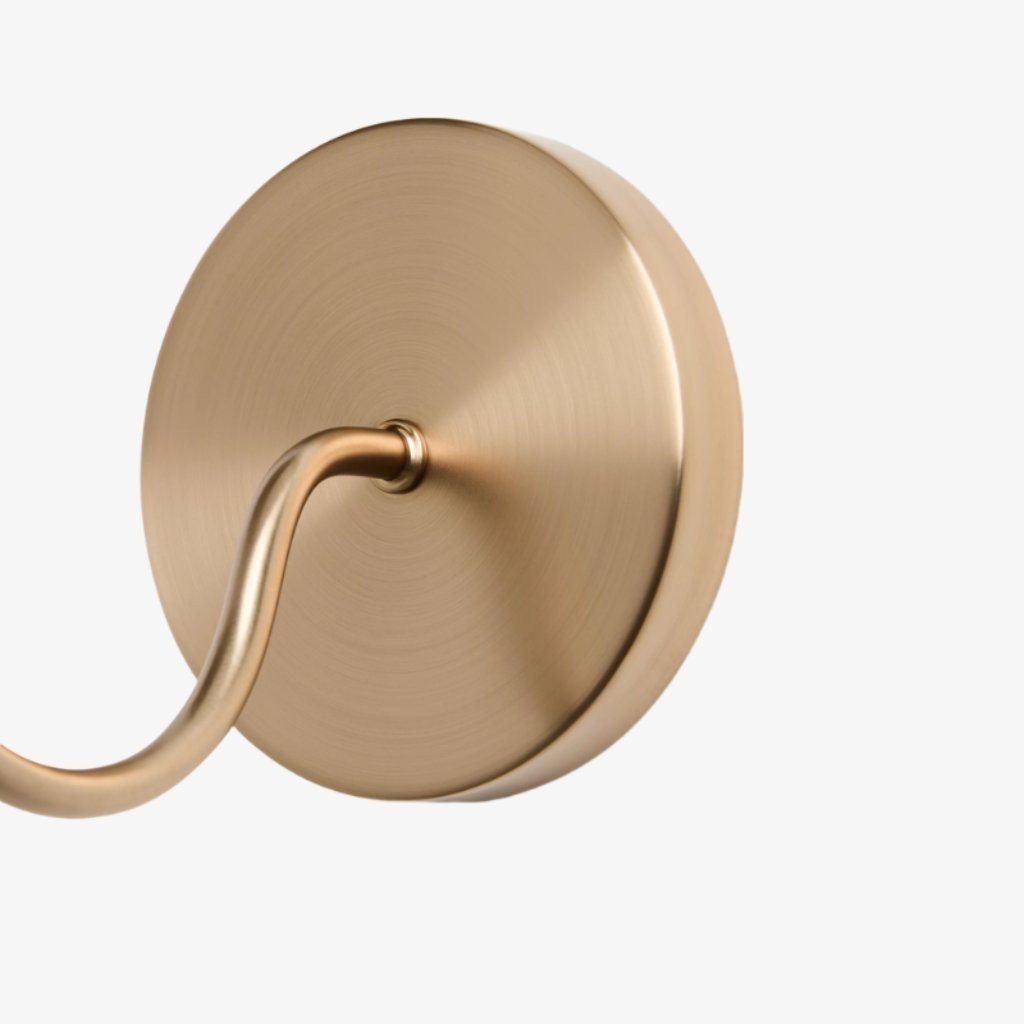 Kysara Brass Fabric Wall Light - Minimalist Flora Sconce for Bedrooms K1644
