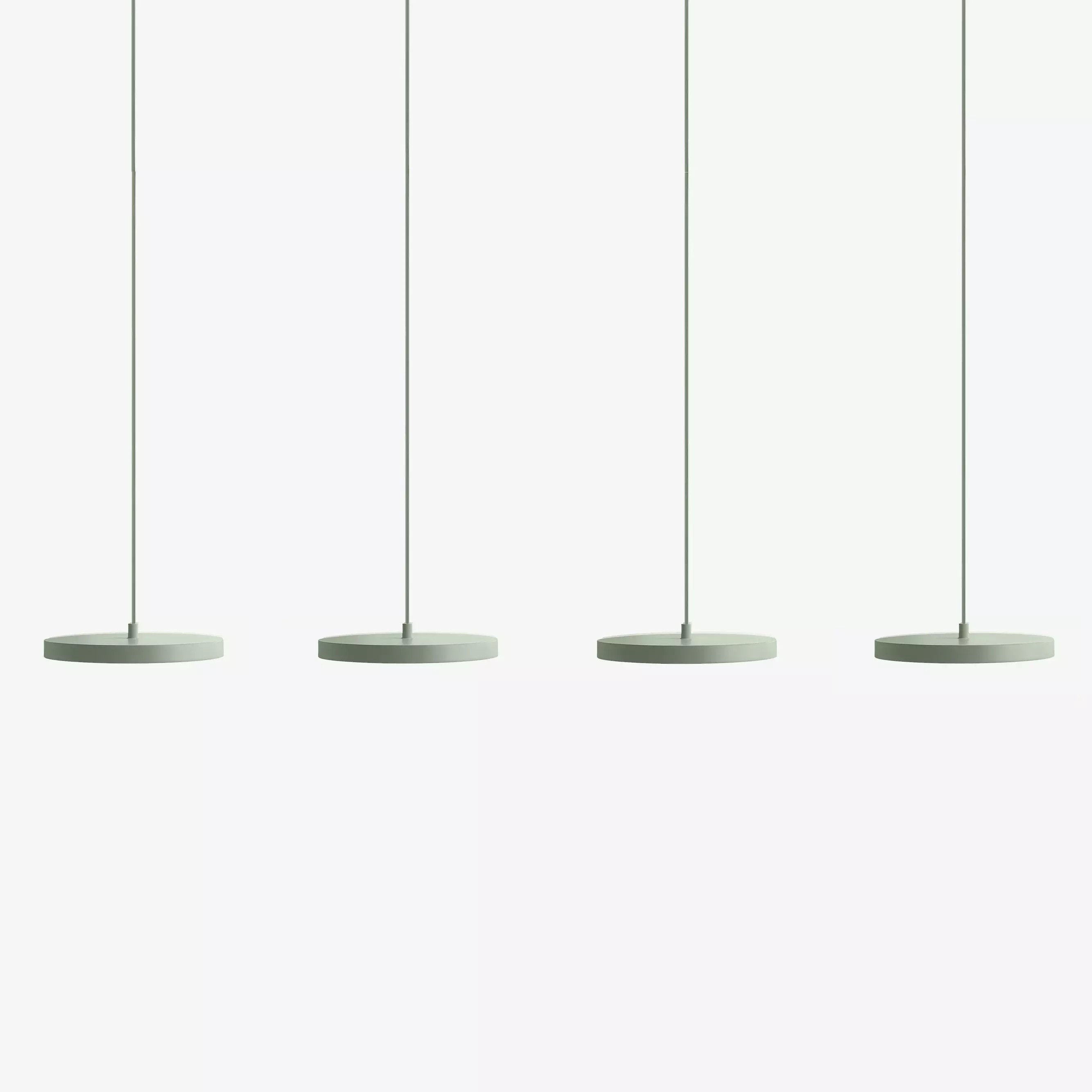 Modern Round Disc Flat Pendant Light - Multi-Light Pendant With LED Light K1555