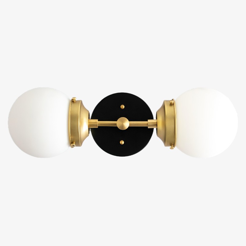 Lumio Globe Modern Geometric Sconce - Two Light Bathroom Vanity Lighting K1488