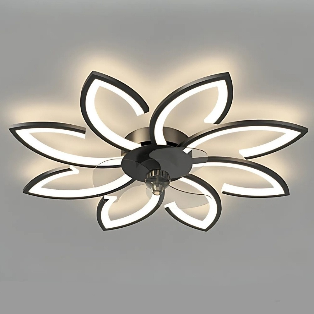 Art Decor Flower Quiet LED Ceiling Fan Light K1104
