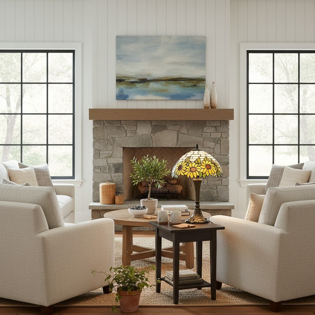Handcrafted TF Sorenia Shade Lamp - Classic Tiffany Style Lighting for Home & Hospitality K1857