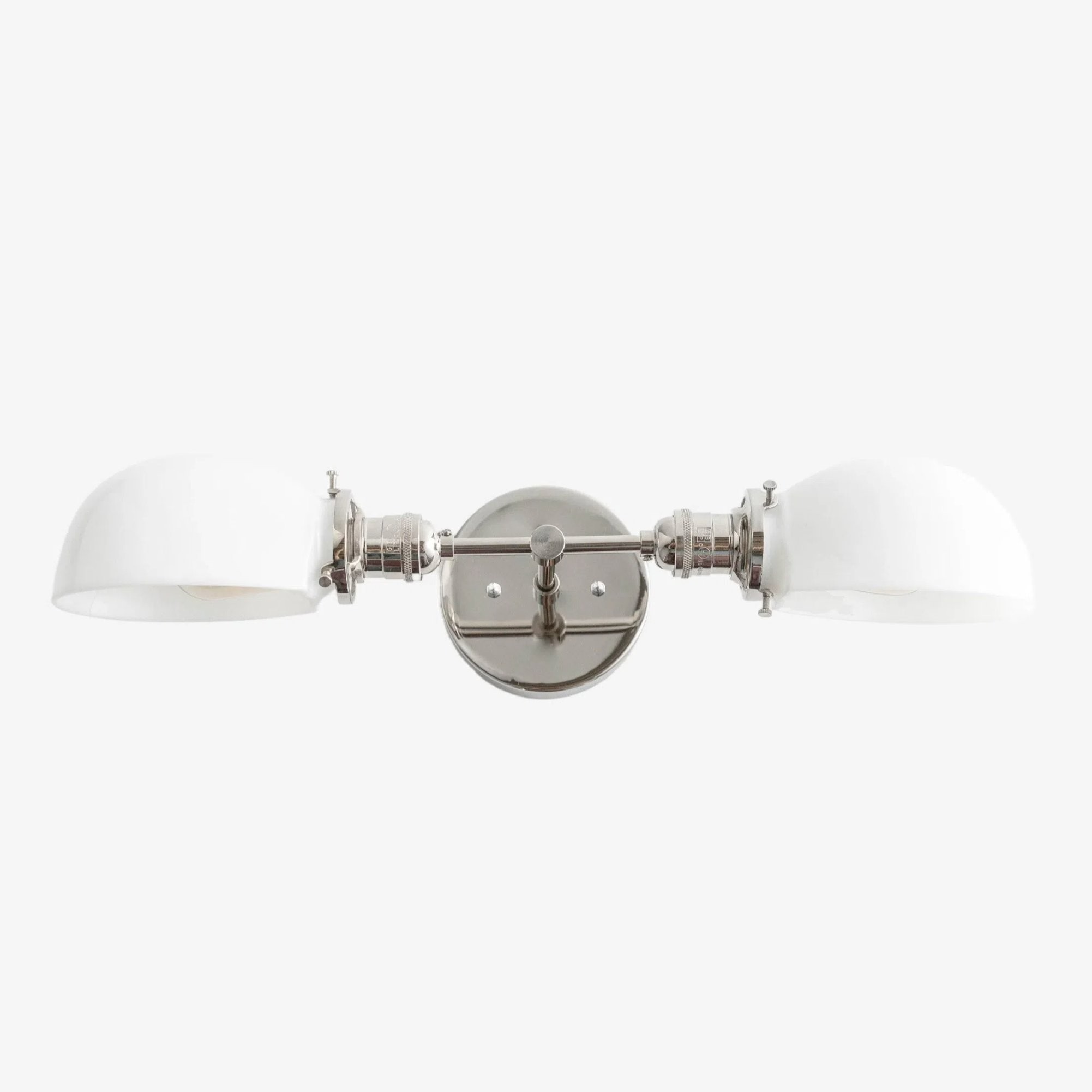 Ornato Luxe Mid-Century Vanity Light - Brass Bathroom Fixture with Opal Glass K1474