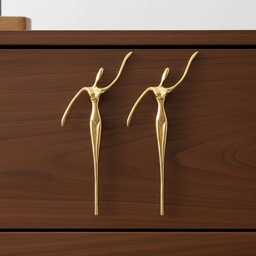 Verlitho Retro Cabinet Handle - Nordic Furniture Pull For Wardrobes and Drawers K2365