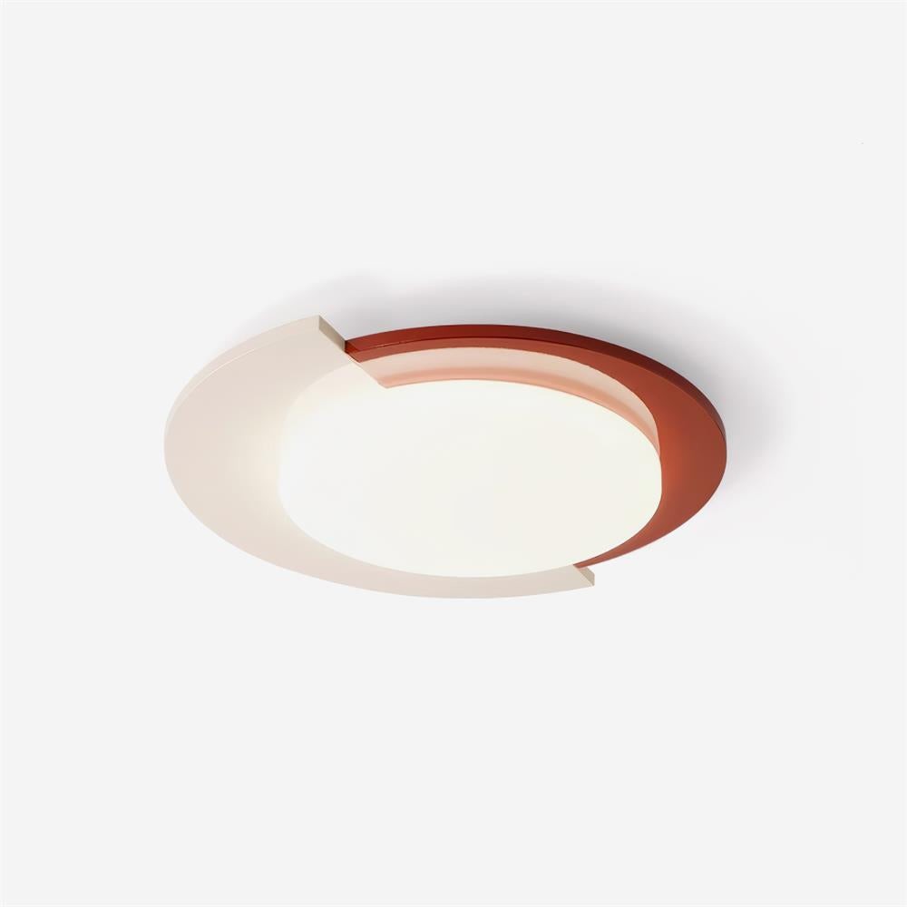 Red And White Round Ceiling Light K651
