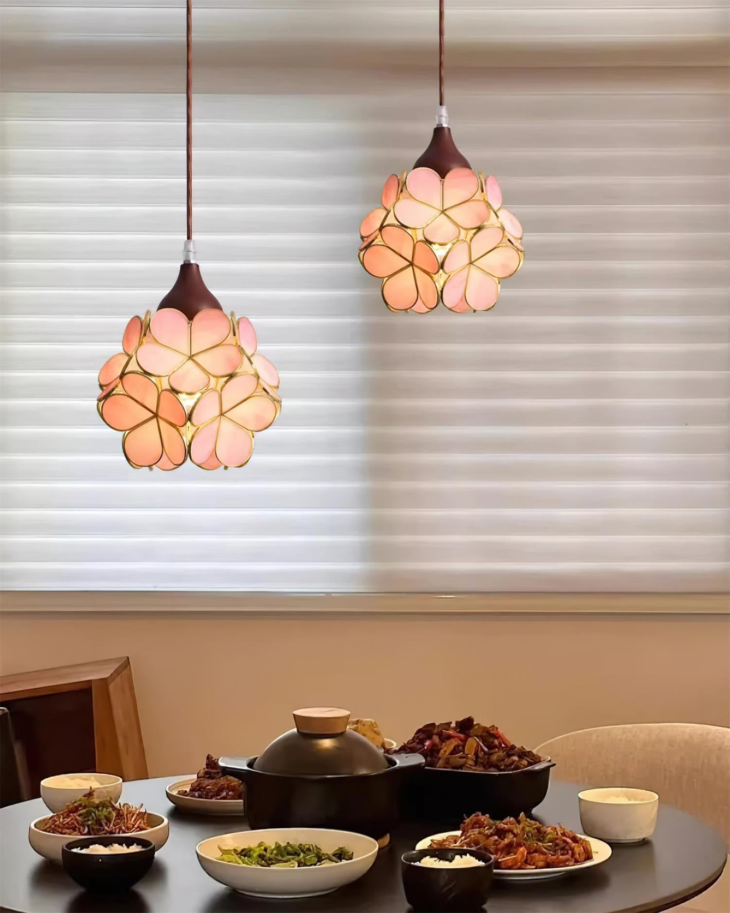 French Creative Pastoral Style Flower Pendant Light K487