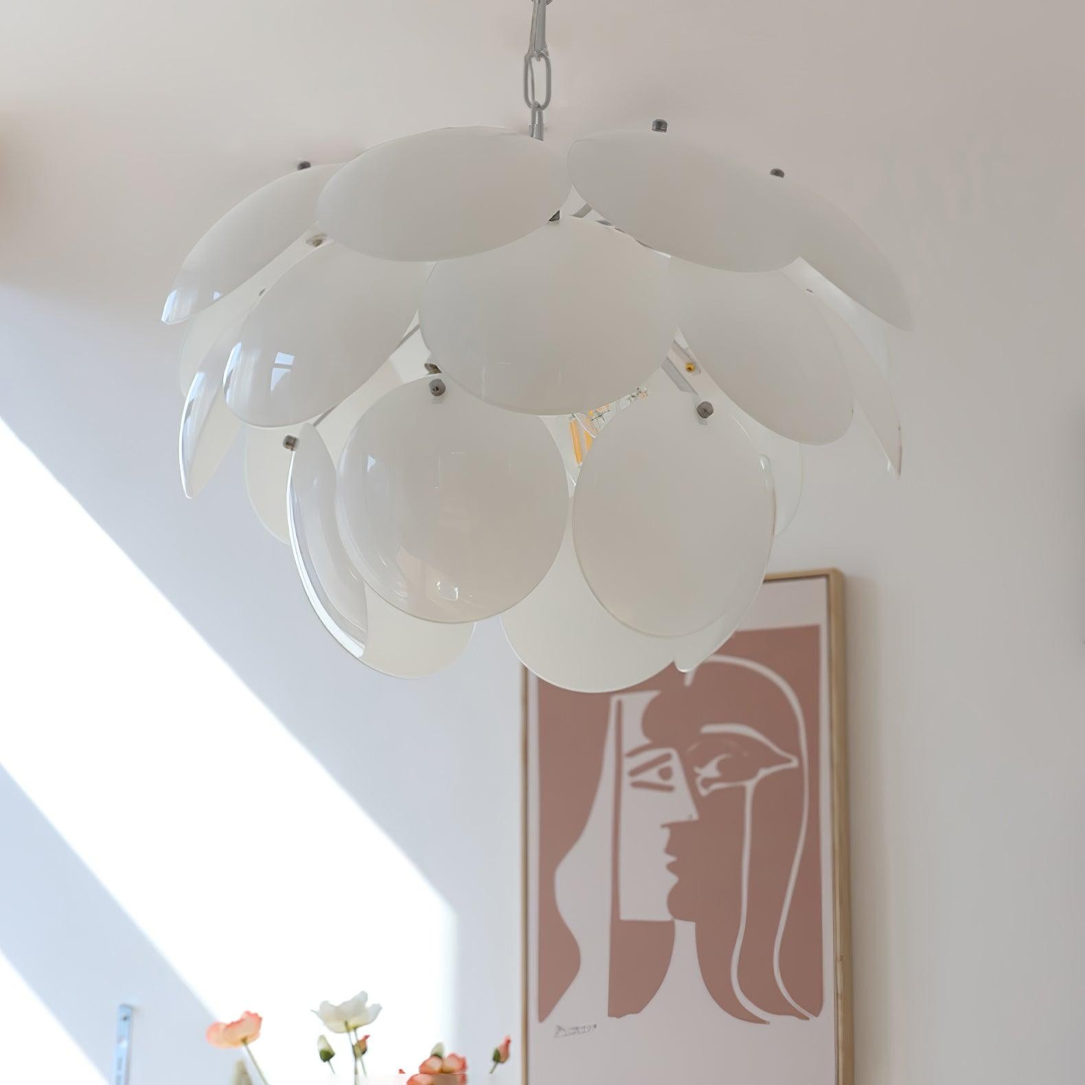 Luxury Fashion Luminous Petal Glass Chandelier K473