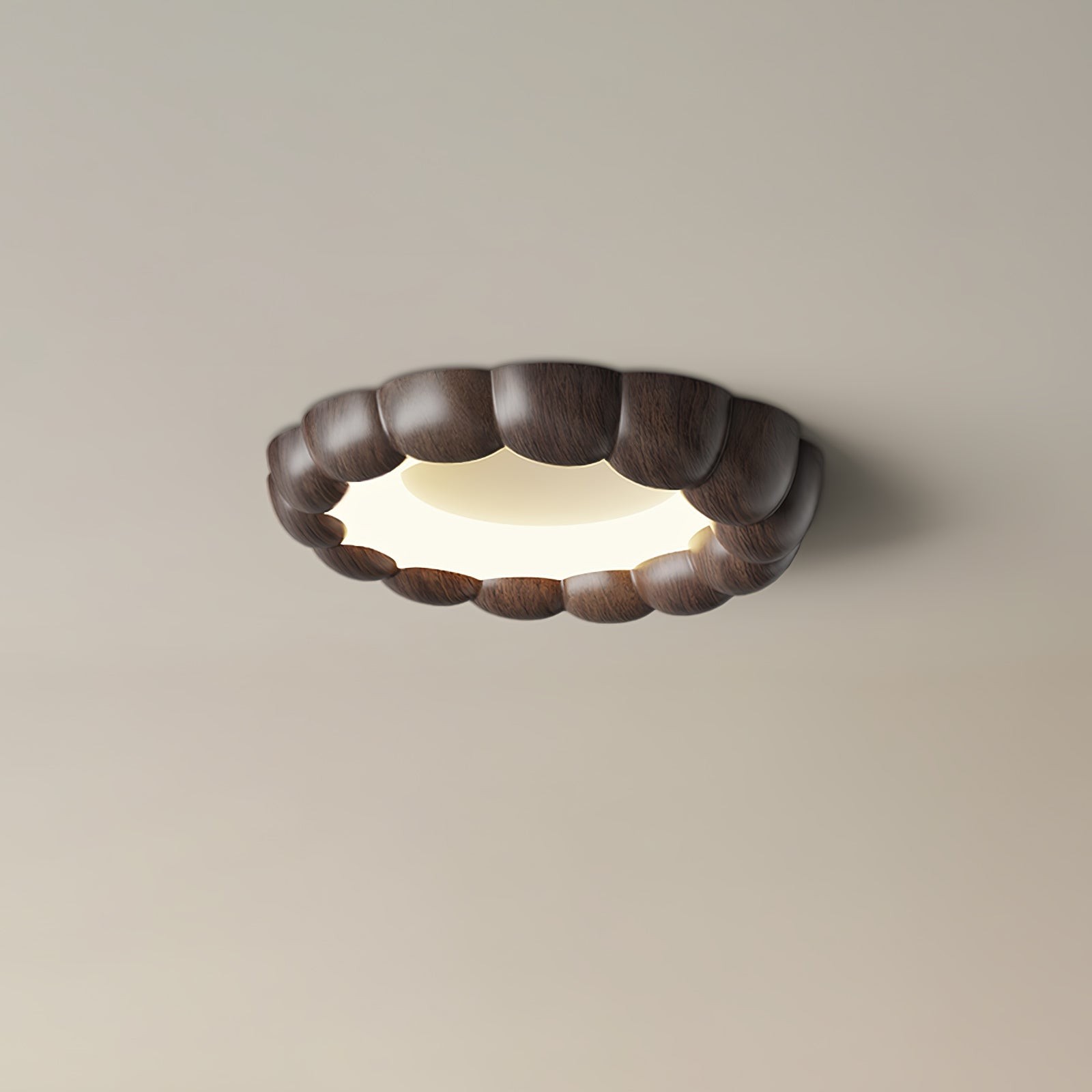 Faux Wood Ripple Ceiling Lamp K377