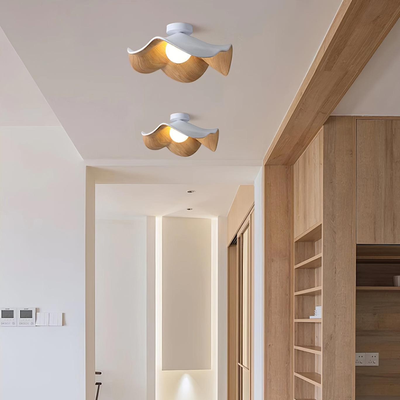 New Modern Simple Walnut Grain Ceiling Light K300