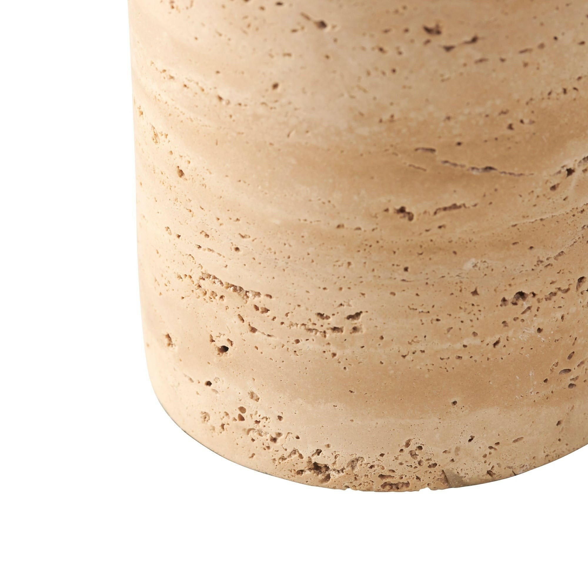 Modern Minimalist Travertine Base Glass Orb Table Lamp K876