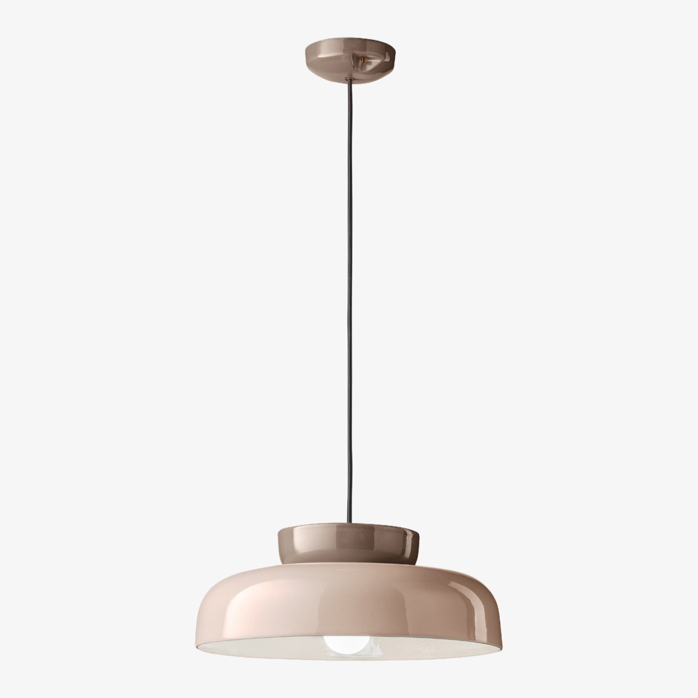 Fiesta Colour-Pop Ceramic Bowl Pendant Light – Bold Two-Tone Bowl Pendant For Dining Room K1136