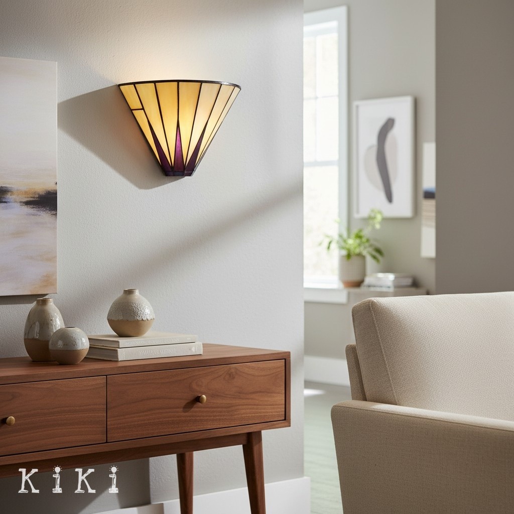 TF Dark Tiffany Style Wall Lamp - Artistic Star Design Sconce for Bedroom or Hallway K1896