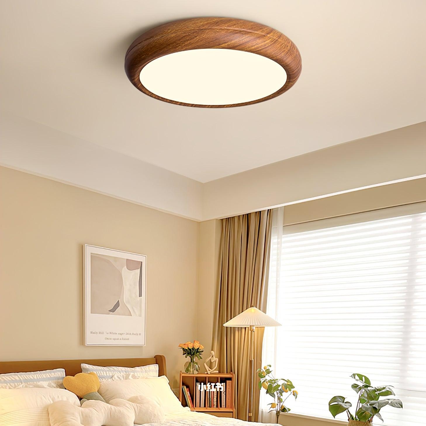 Wood Grain Round Ceiling Lamp K776