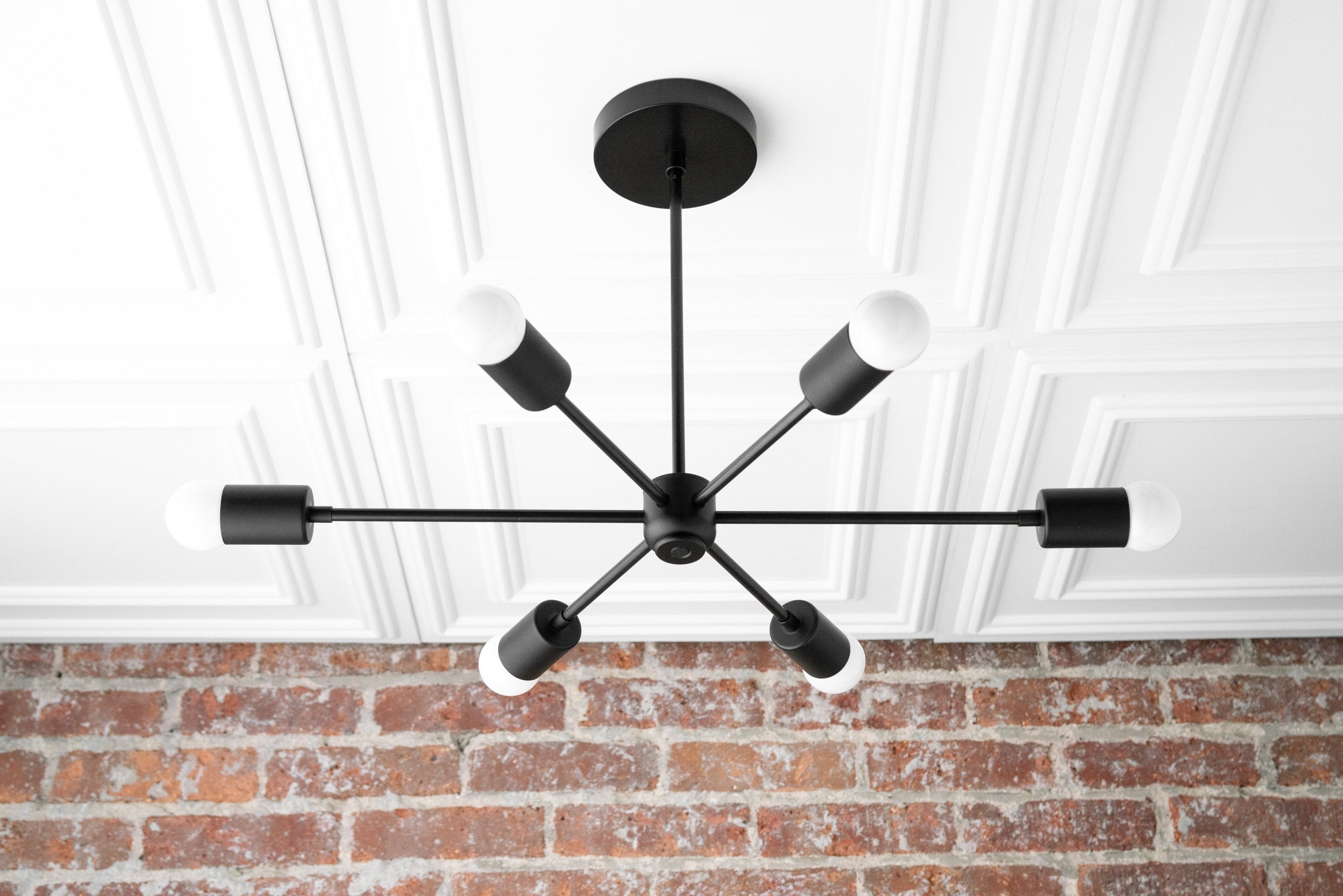 Mobilux Line Mid Century Modern Chandelier - 6 Heads Hanging Light K1436
