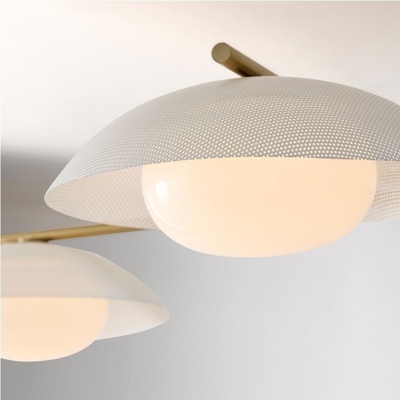 Elorina 3-Light Flush Mount Glass/Metal Ceiling Light - A Stylish Fixture for Modern Spaces K1292