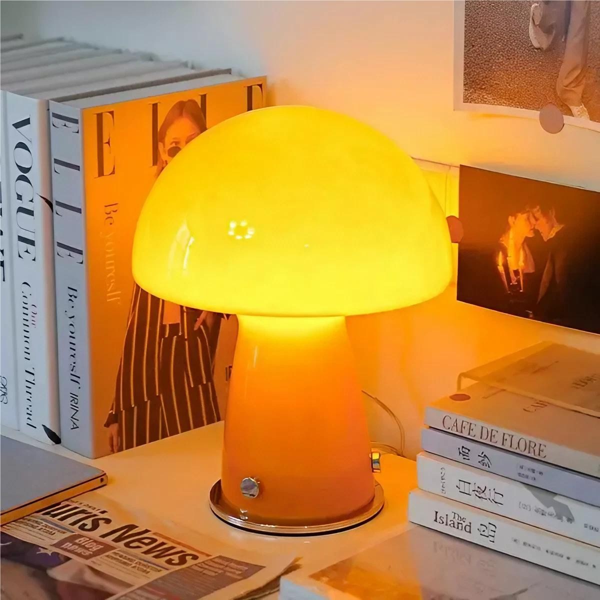 Modern Bauhaus Glass Mushroom Table Lamp K60