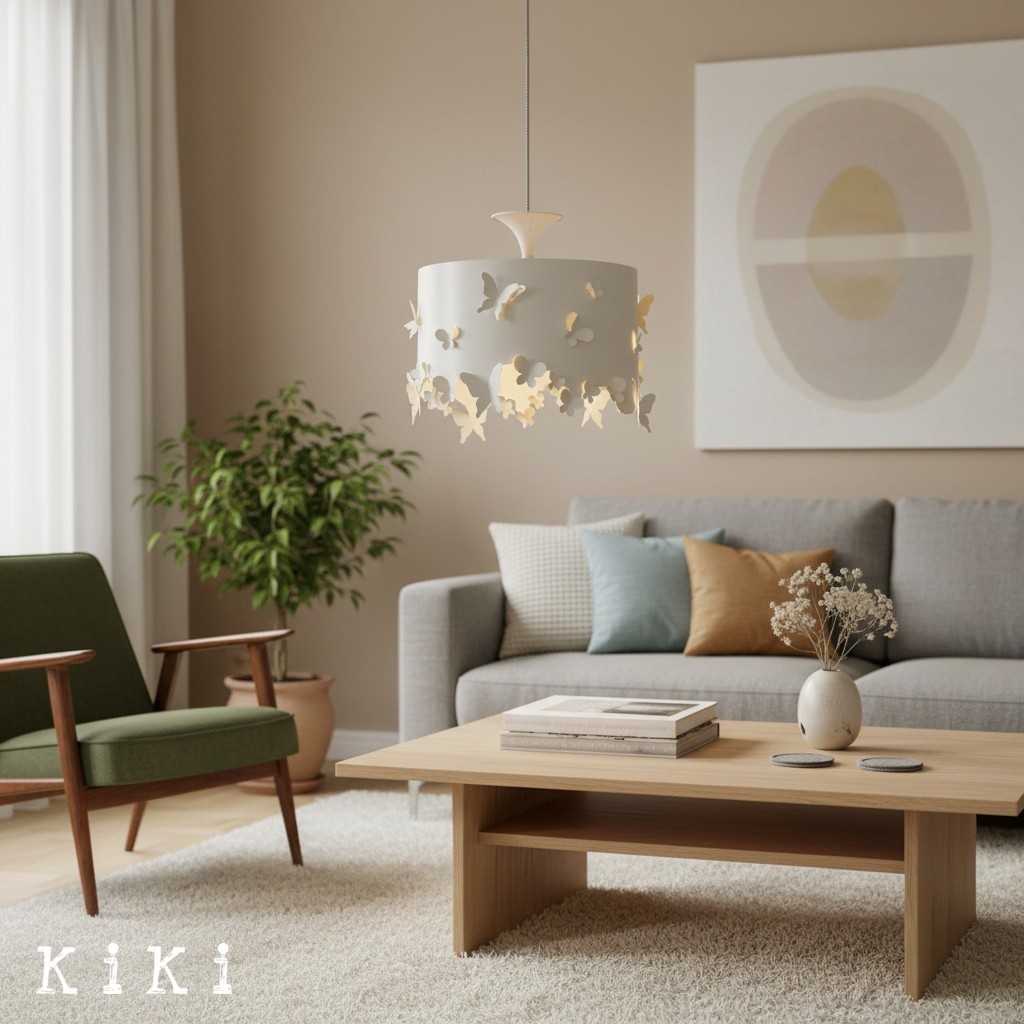 Alaria Sculptural Ambient Pendant Light - Modern Butterfly Lighting for Living Room K2084