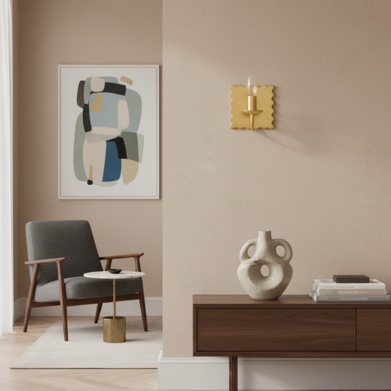 Modo Decorative Wall Light - Modern Wavy Metal Wall Sconce for Bedrooms and Hallways K1656
