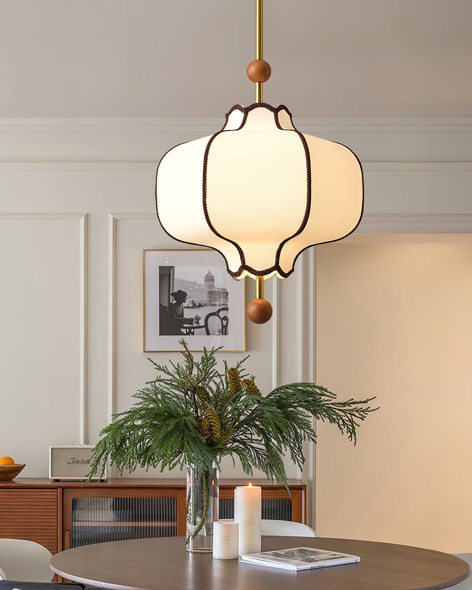 Vintage Textured Fabric Pendant Light K444