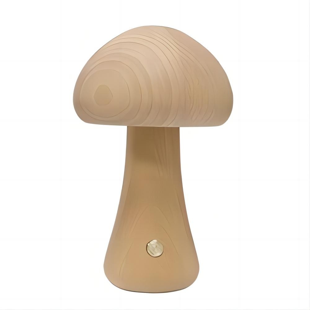 Wooden Mushroom Rechargeable Table Lamp For Living Room K07